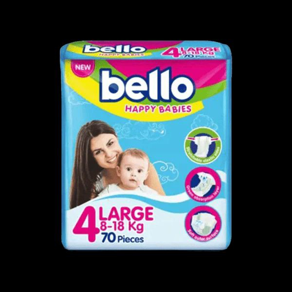Picture of Bello Baby Daiper Large 4 70pcs