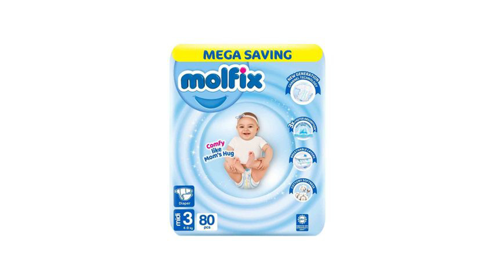 Picture of Molfix Baby Diaper Midi-3 80pcs