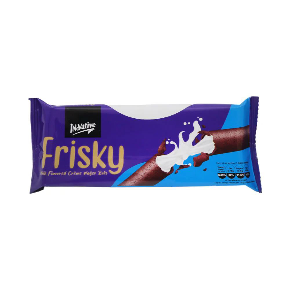 Picture of Inovative Frisky Milk Creme Wafer Rolls 32.4gm