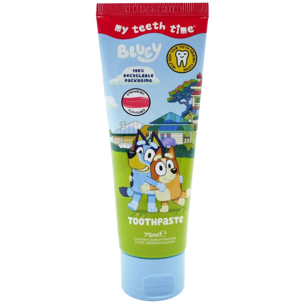Picture of My Teeth Time Bluey Strawberry Flavour Toothpaste 75ml