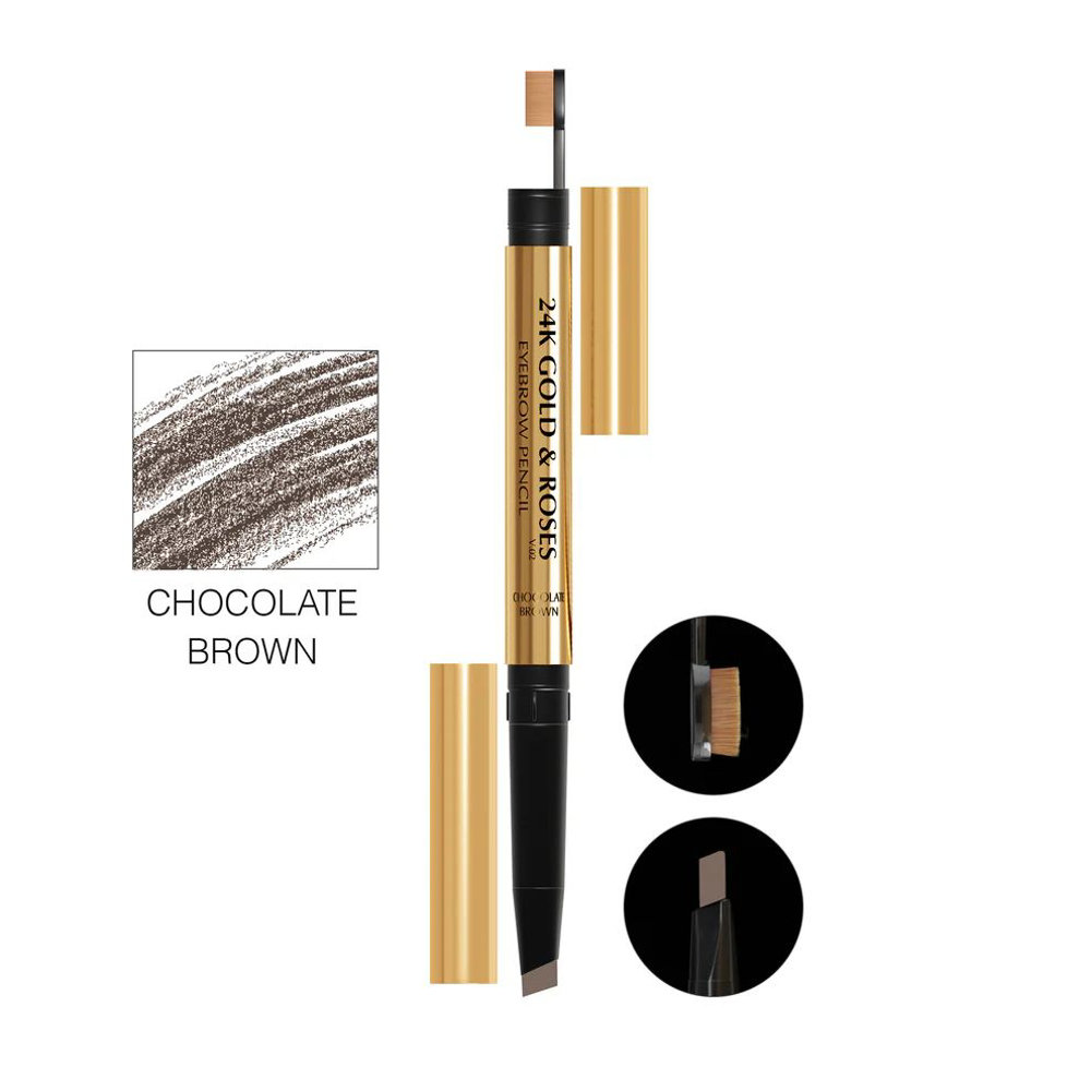 Picture of Bba 24k Gold & Rose Eyebrow Pencil Choclate Brown