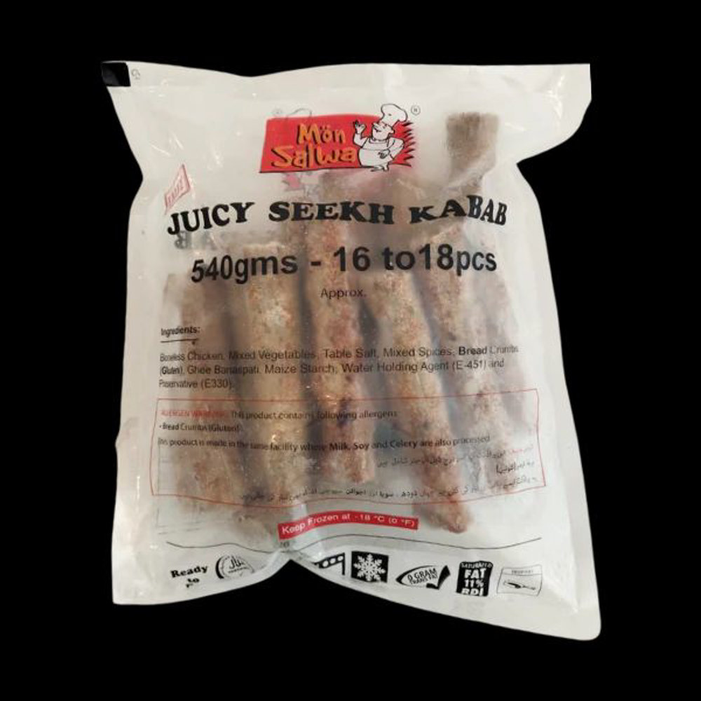 Picture of Mon Salwa Juicy Seekh Kabab 540GM 18Pcs