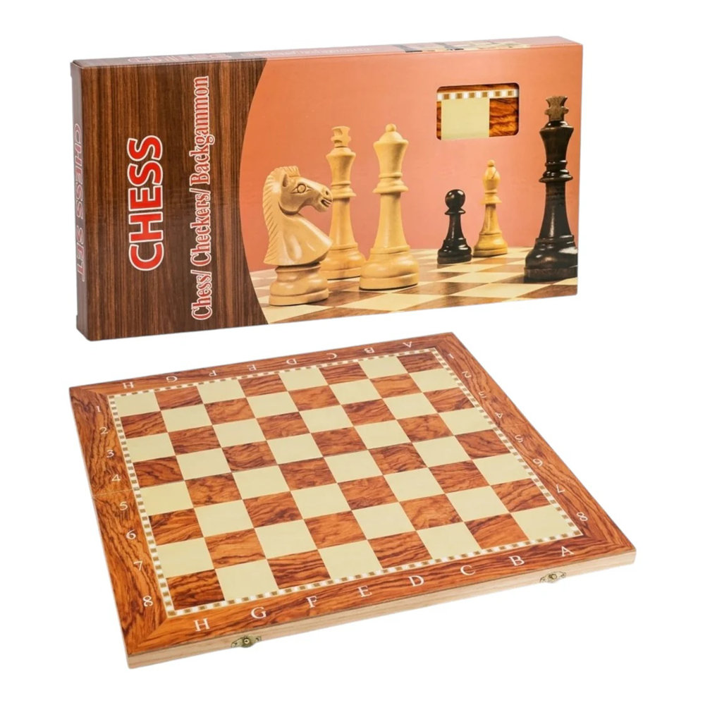 Picture of Chess Board Wood 4834 3 In 1 2XL
