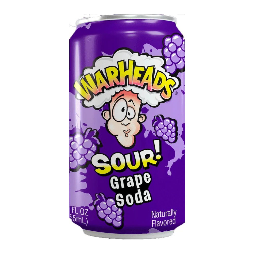 Picture of Warheads Sour Grape Soda Drink 355ML