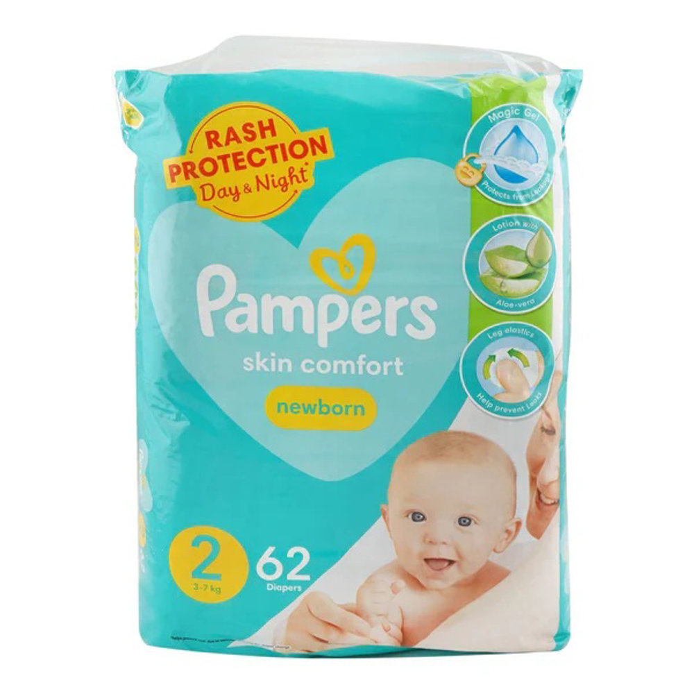 Picture of Pampers Skin Comfort New Born 62 Diapers