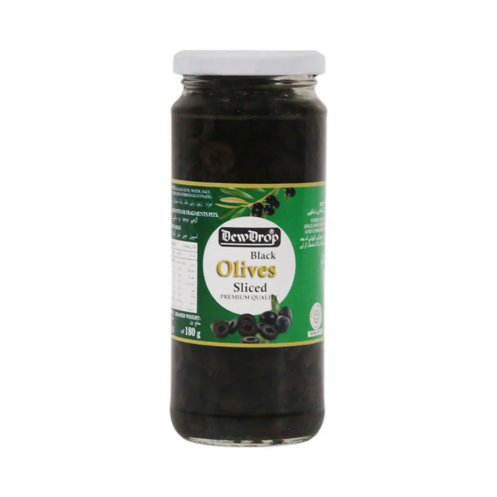 Picture of Dewdrop Black Olives Sliced 340GM