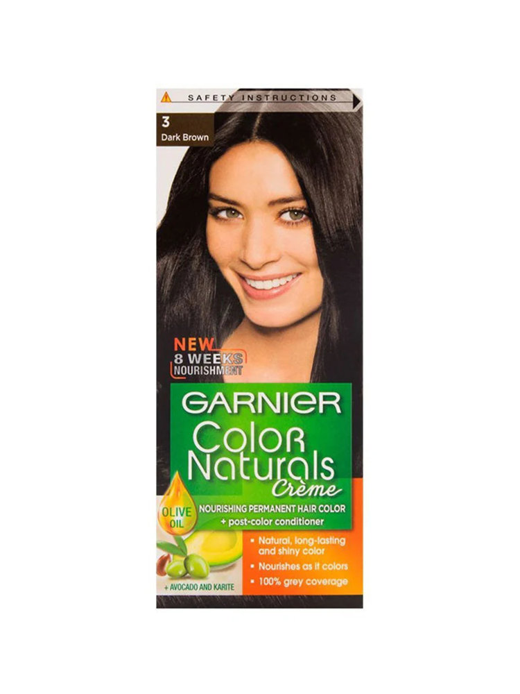 Picture of Garnier Hair Color Creme 3 Natural Dark Brown