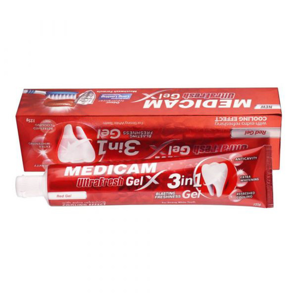 Picture of Medicam Ultra Fresh Red Gel 3in1 Tooth Paste 75gm