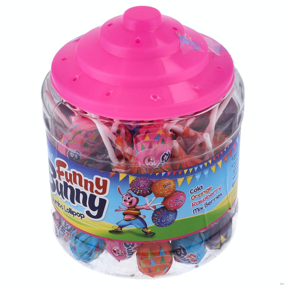 Picture of Candyland Funny Bunny Various Flavors Jumbo Lollipop 900 Gm