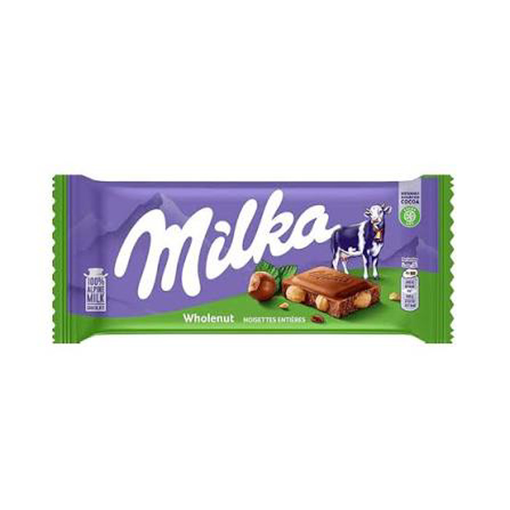 Picture of Milka Wholenut Chocolate 95GM