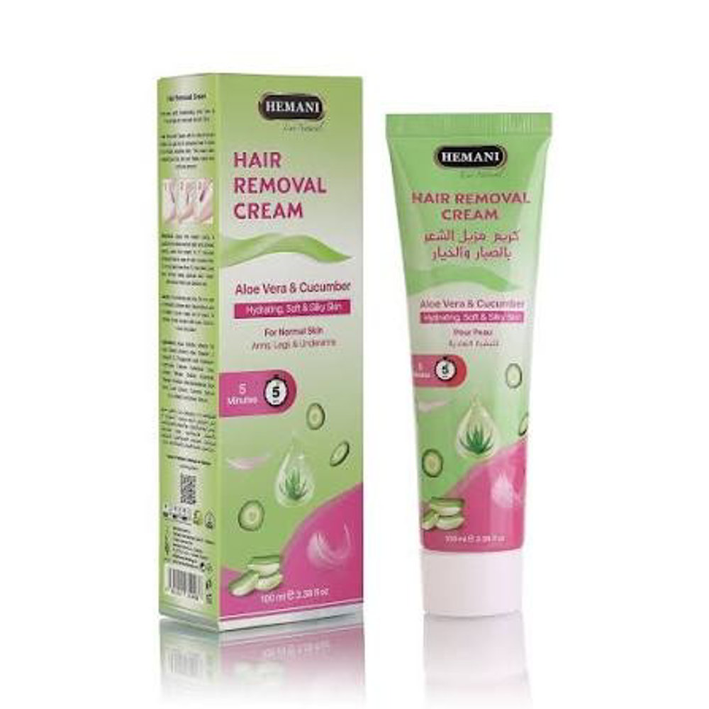 Picture of Hemani Aloe Vera & Cucumber Hair Removal Cream 100ML