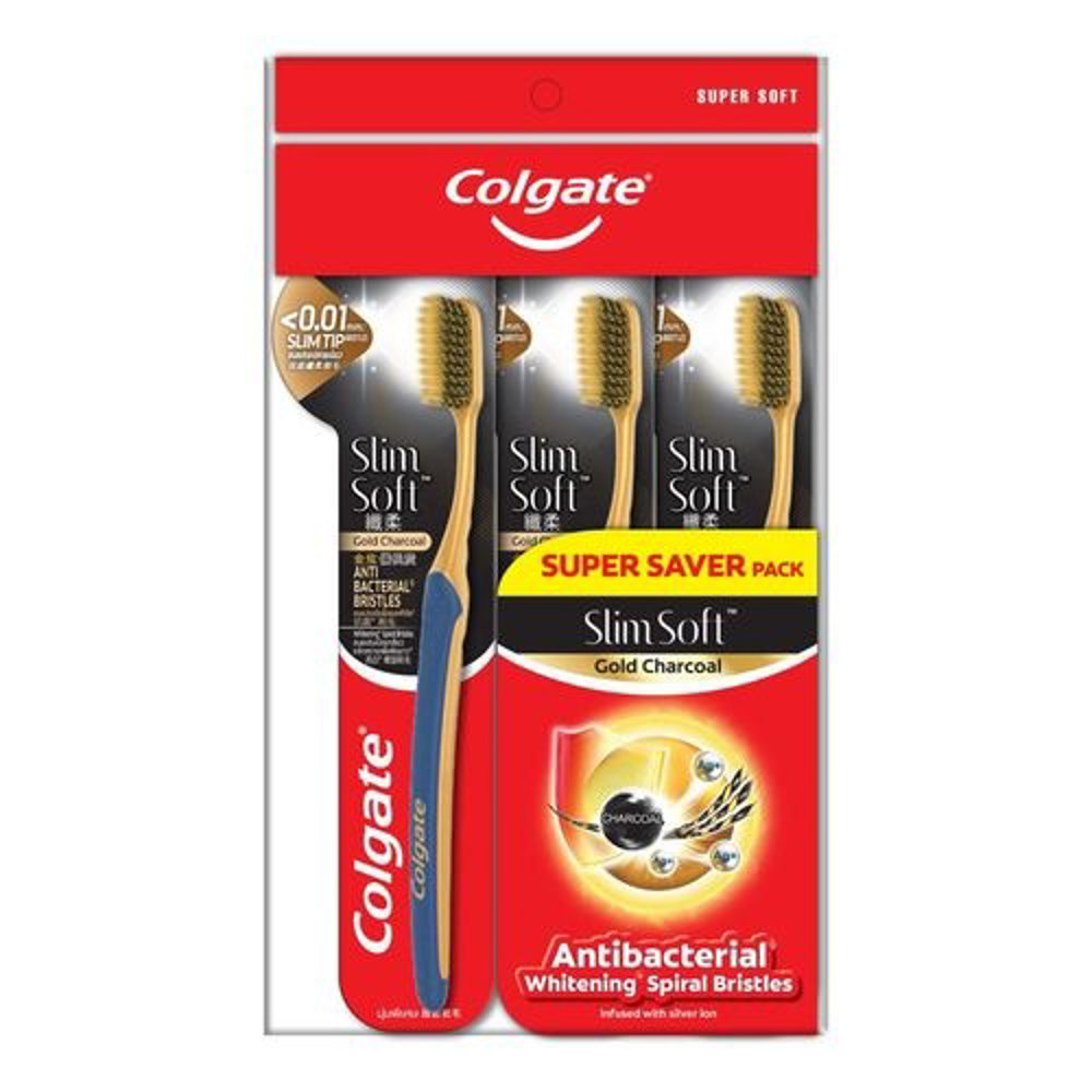Picture of Lotus Soft Charcoal+Gold Toothbrush