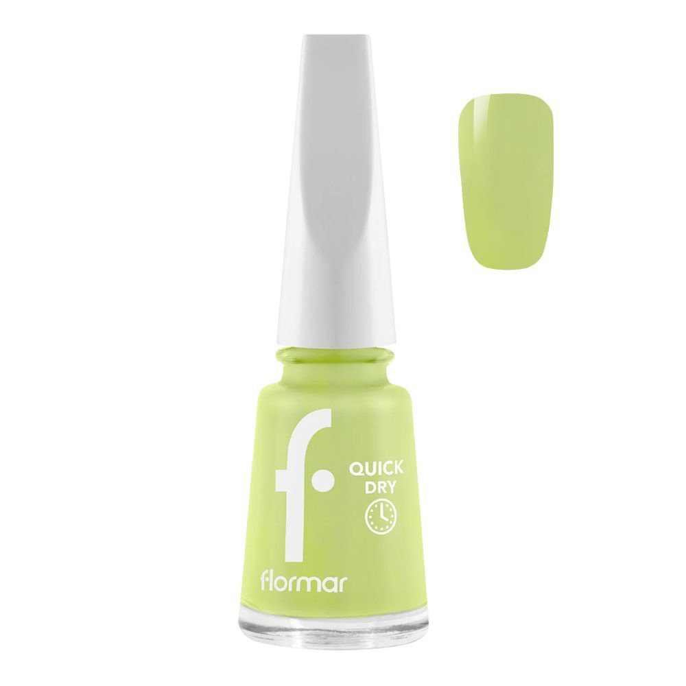 Picture of Flormar Quick Dry Nail Polish Qd43 Green First 11ml