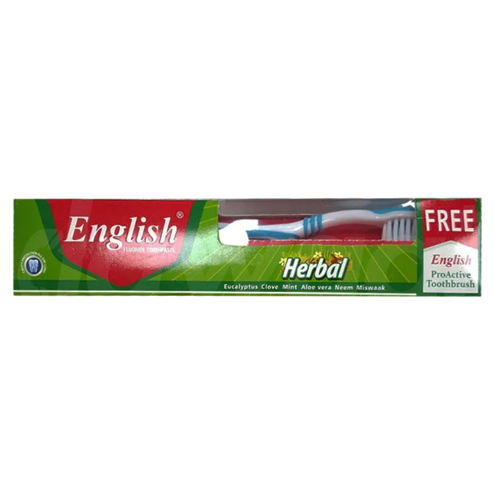 Picture of English Herbal Toothpaste With Brush