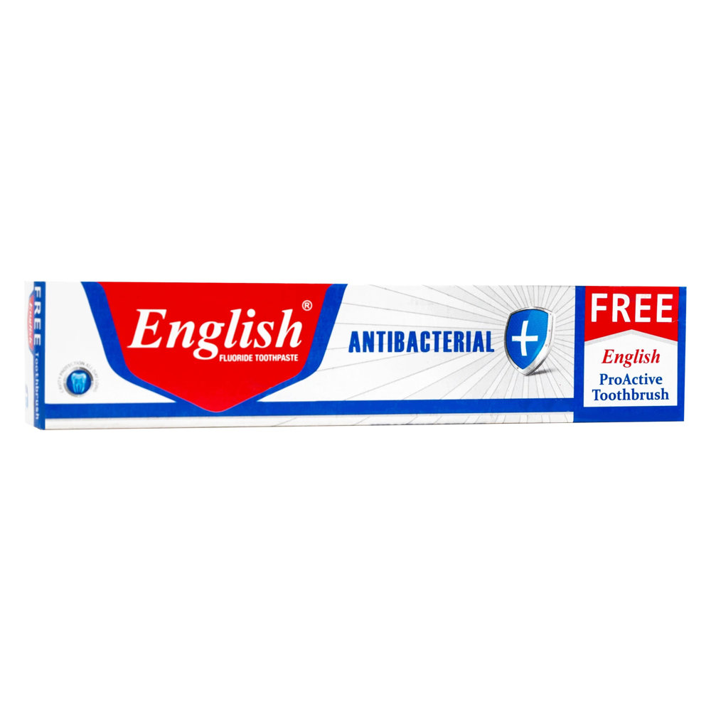 Picture of English Antibacterial Toothpaste With Brush