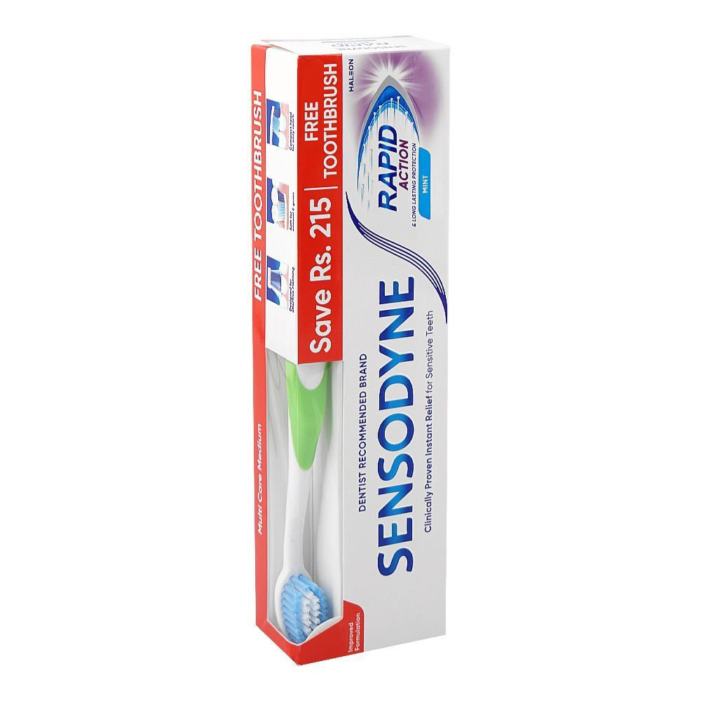 Picture of Sensodyne Tooth Paste Rapid Action 100gm Brush Pack