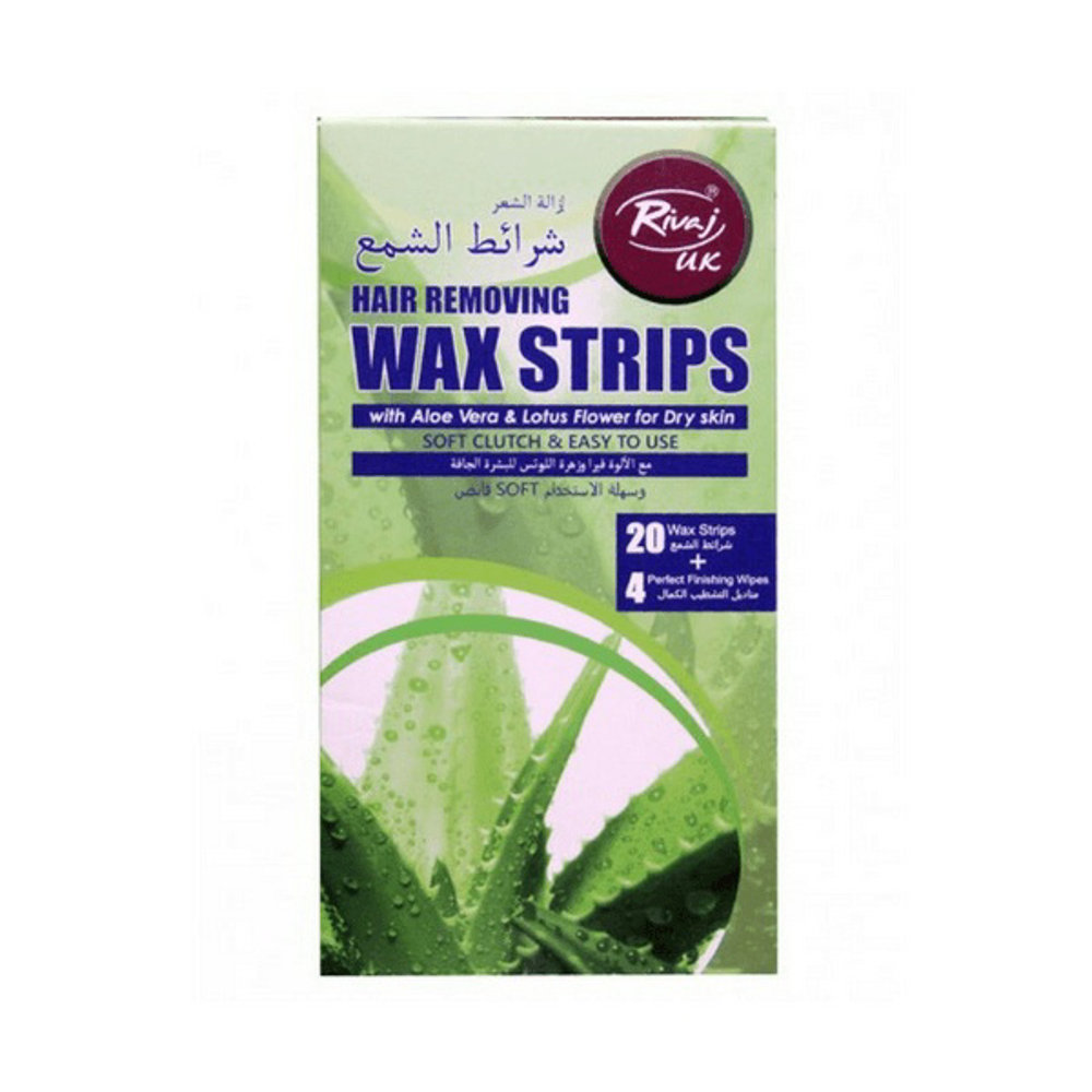 Picture of Rivaj Hair Removing Wax Strips with Aloe Vera & Lotus 20S