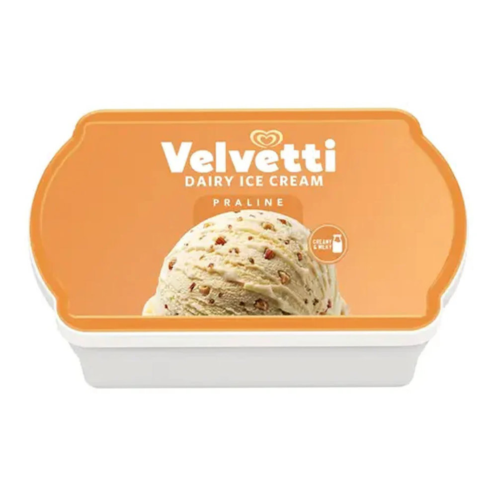 Picture of Wall's Velvetti Praline Dairy Ice Cream 1.3Ltr