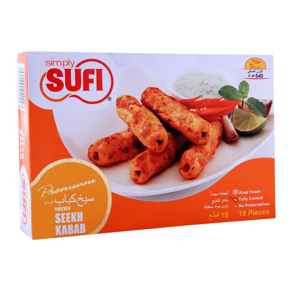 Picture of Sufi Chicken Seekh Kabab (Poly Pack) 540GM
