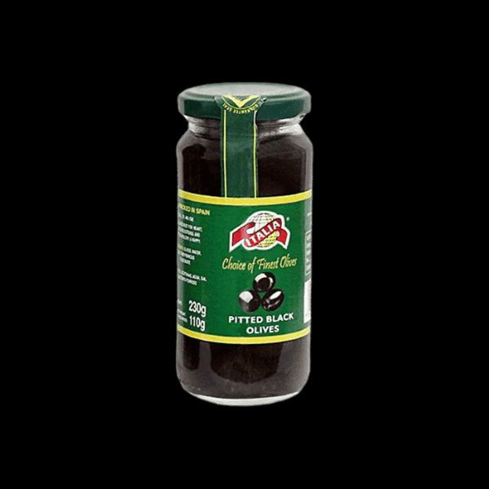Picture of Italia Pitted Black Olives 230 Gm