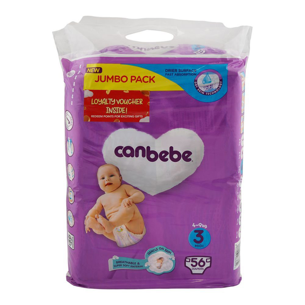 Picture of Canbebe Baby Daiper Medi 3 56pcs