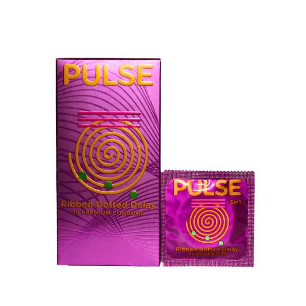 Picture of Pulse Ribbed Dotted Delay Premium Condoms 10pcs