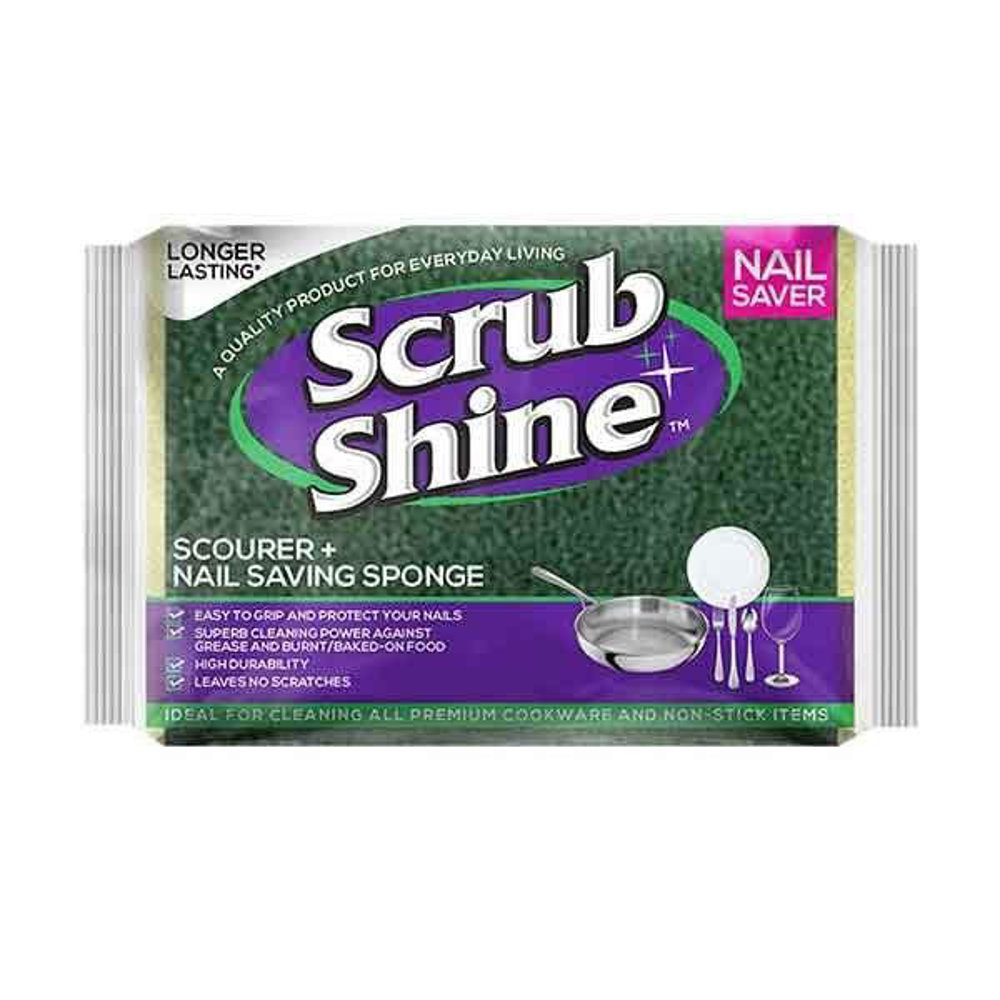Picture of Scrub Shine Scourer+ Nail Saver Sponge