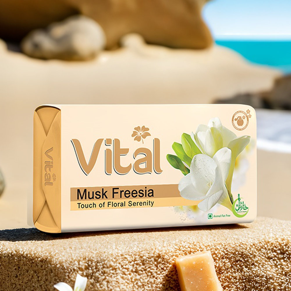 Picture of Vital Musk Freesia White Soap 128gm
