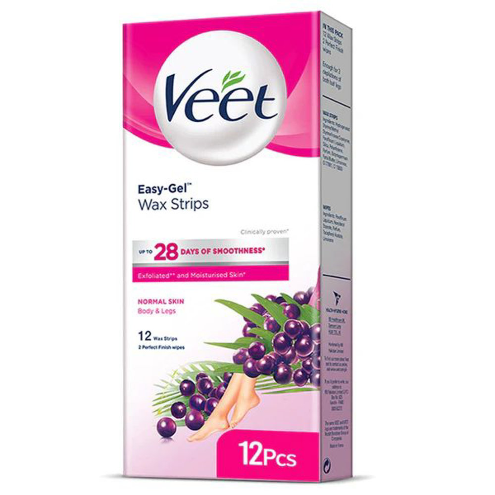 Picture of Veet Easy-gel Body+face Wax Strips 2pcs
