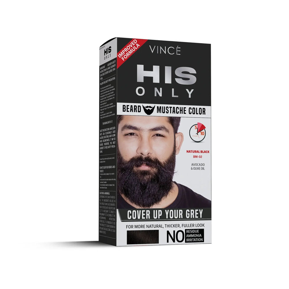 Picture of Vince Beard & Mustache Color Natural Black Bm-02