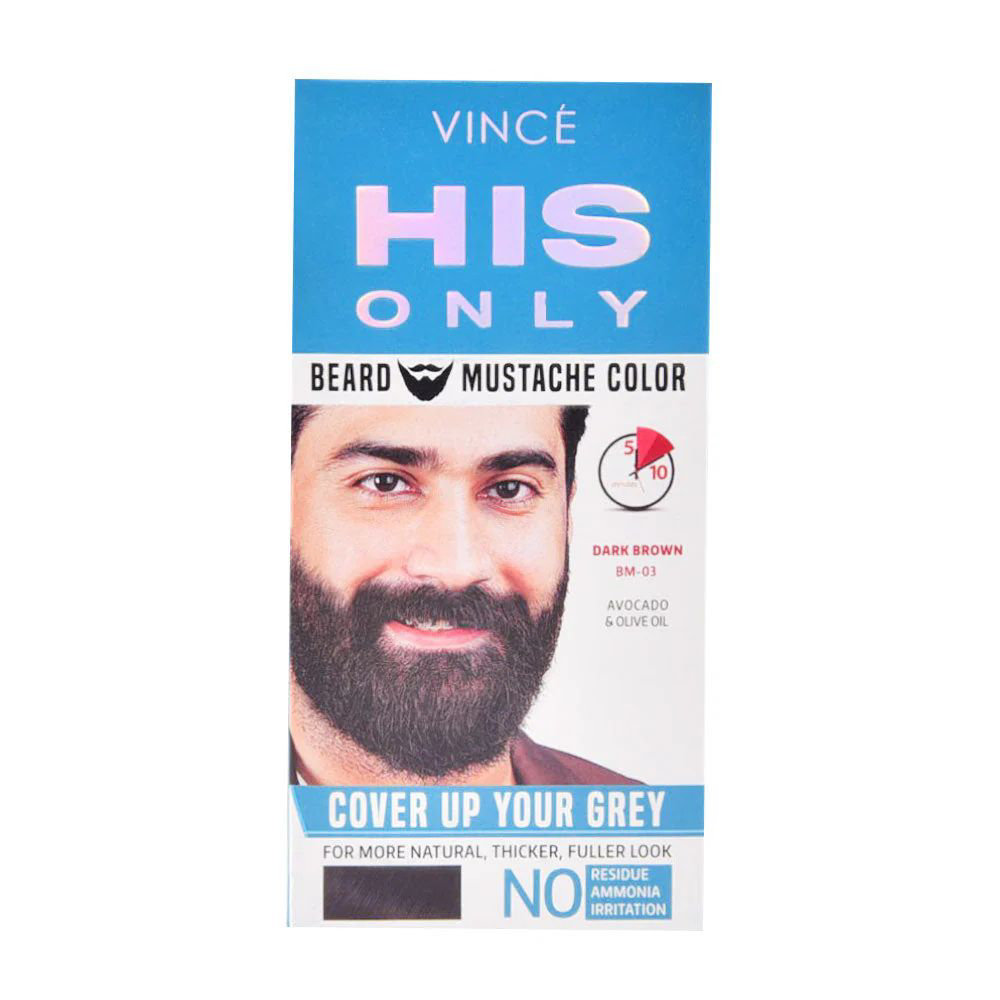 Picture of Vince Beard Mustache Color Dark Brown Bm-03
