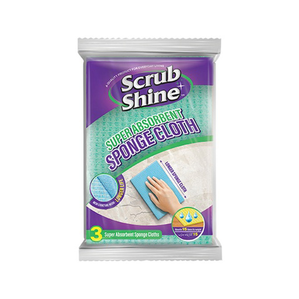 Picture of Scrub Shine 3 Super Absorbent Sponge Cloths