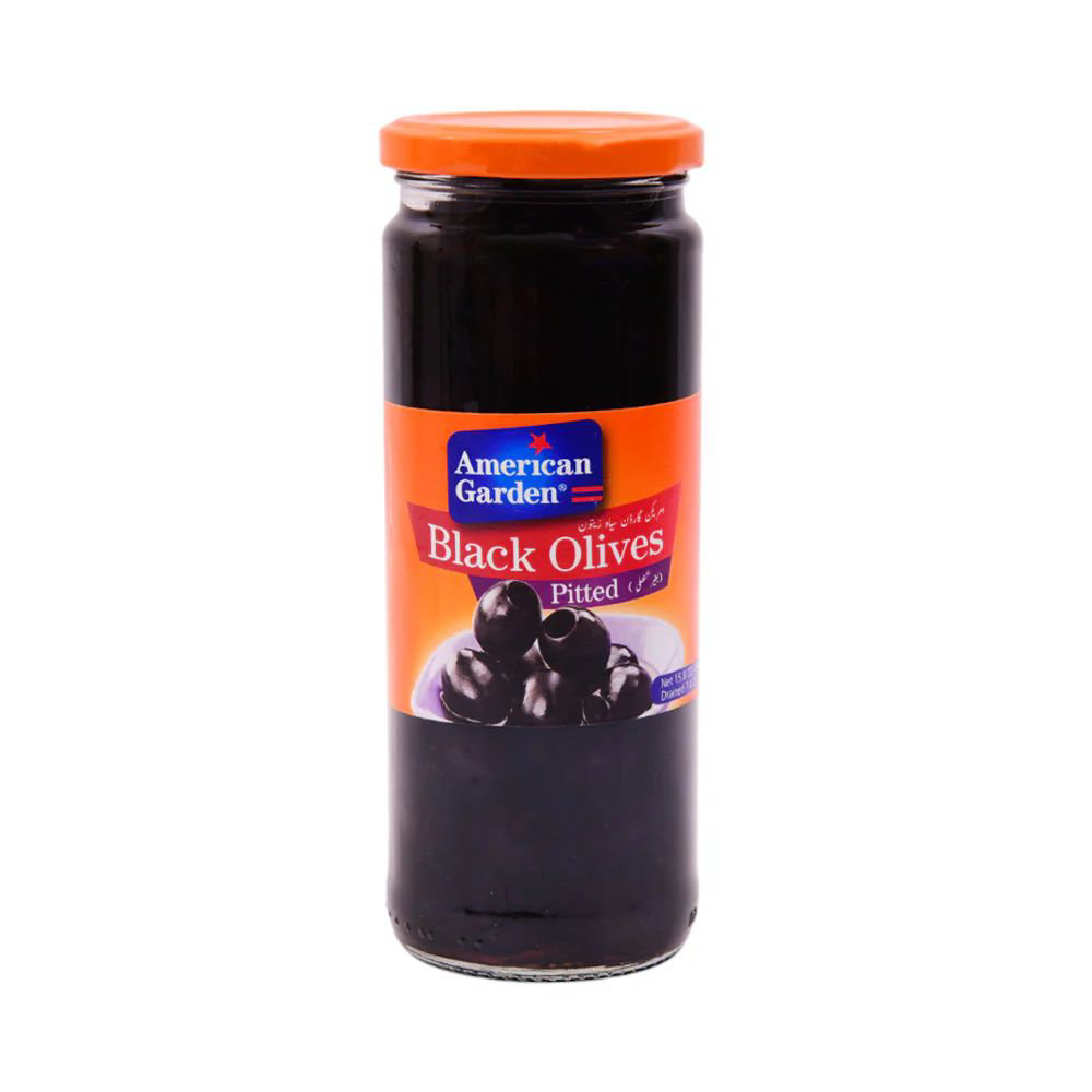 Picture of Amercian Garden Pitted Black Olives 450gm