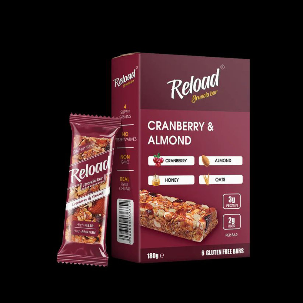 Picture of Reload Granola Bar Cranberry & Almond 180gm