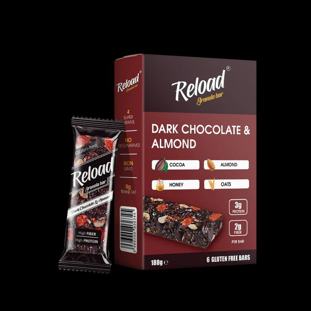 Picture of Reload Granola Bar Dark Chocolate & Almond 180gm