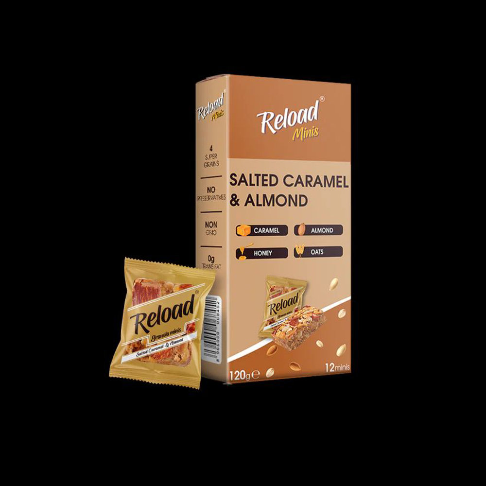 Picture of Reload Minis Salted Caramel & Almond 120gm