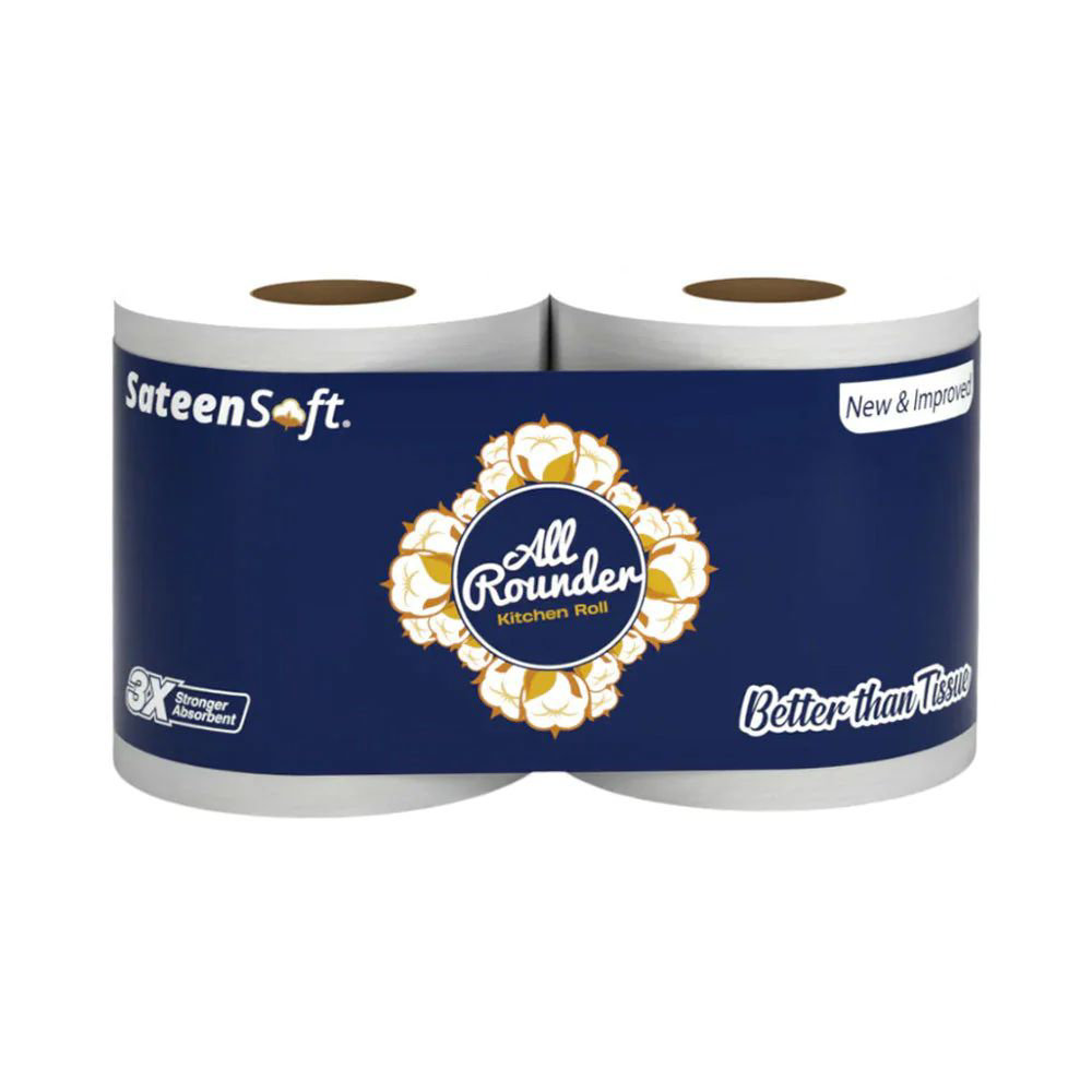 Picture of Sateen Soft All Rounder Kitchen Roll Small Twin Pack