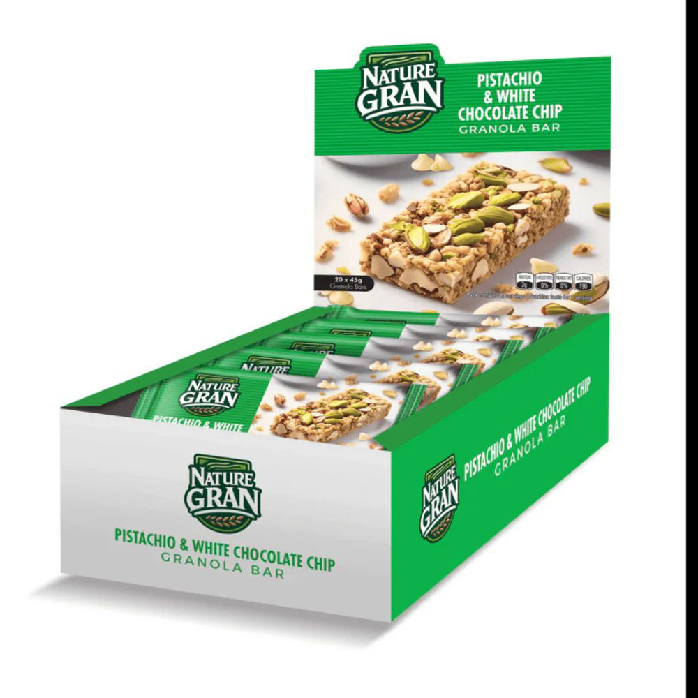 Picture of Nature Gran Pishtachio & White Granola Bar 45GM