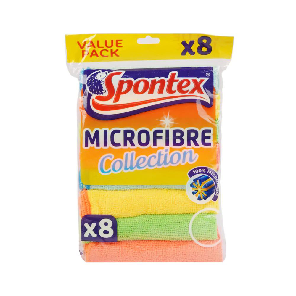 Picture of Spontex Microfibre Cloths X8 Value Pack