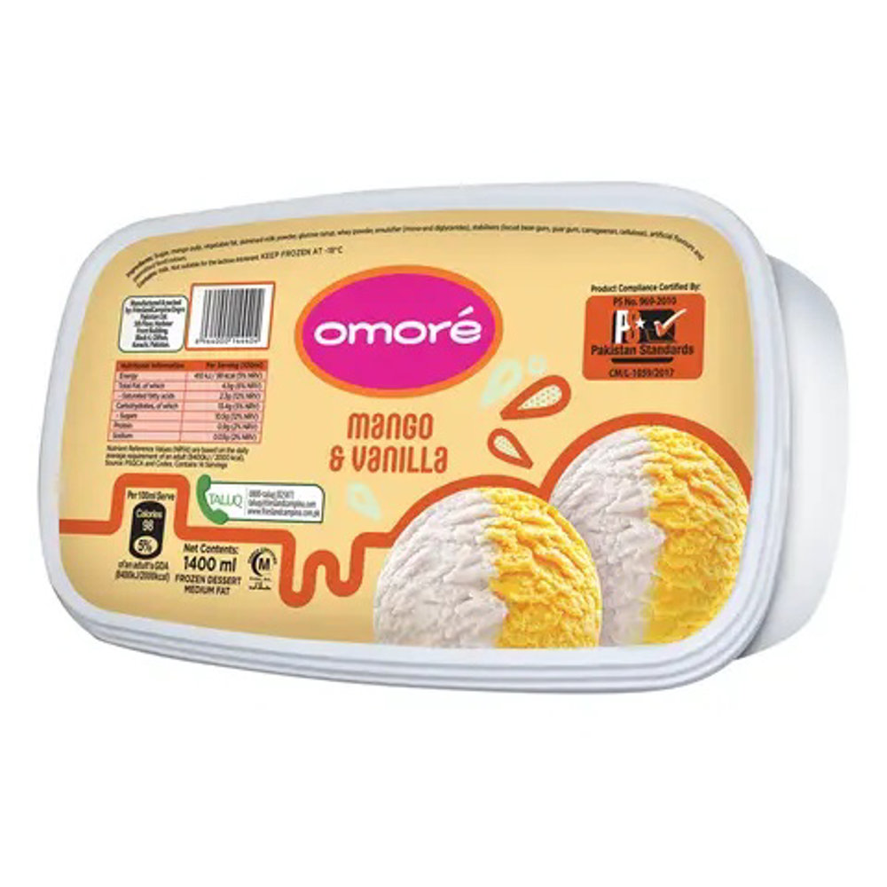 Picture of Omore 2 in1 Vanilla Mango Tub 1400ML