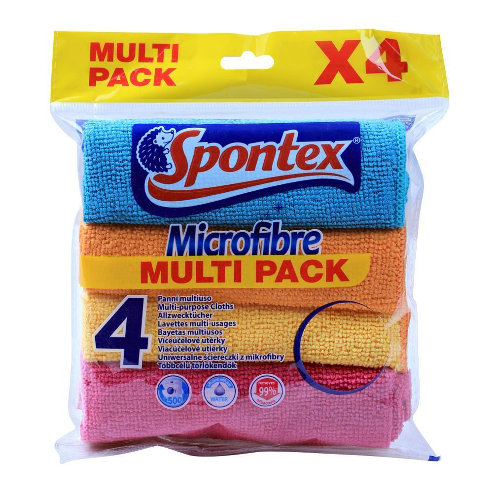 Picture of Spontex Microfibre Cloths X4 Multi Pack