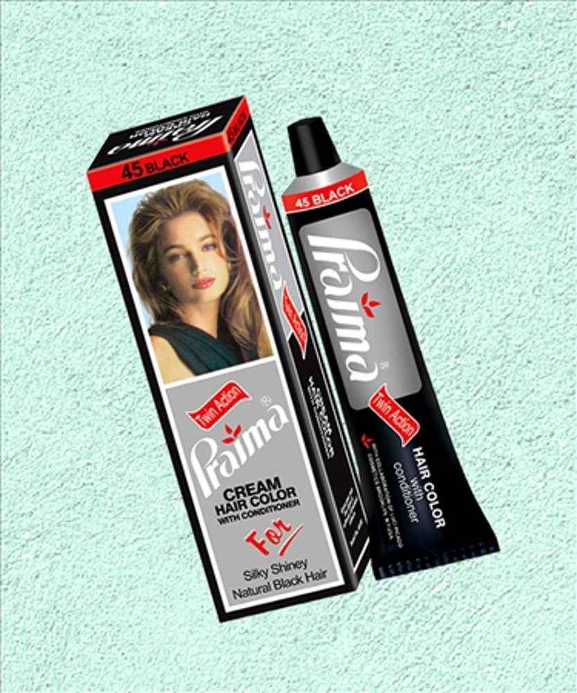 Picture of Praima Cream Hair Color 45Black 25ML