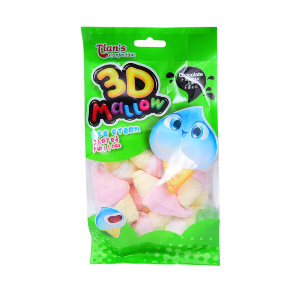 Picture of Tian's 3D Mallow Ice Cream Shaped Mallow 100GM