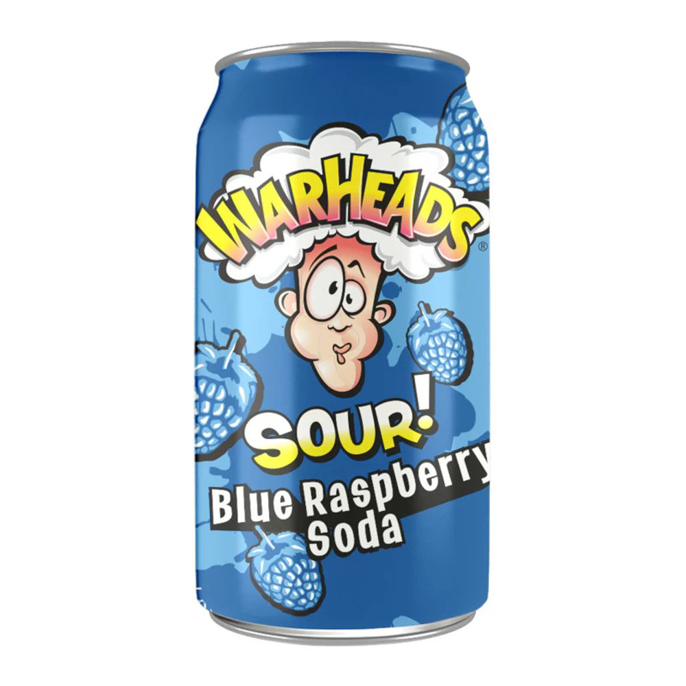 Picture of Warheads Sour Blue Raspberry Soda Drink 355ML