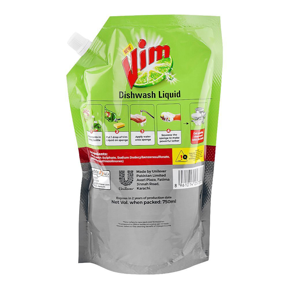 Picture of Vim Vinegar & Lime Dishwash Liquid 750ML