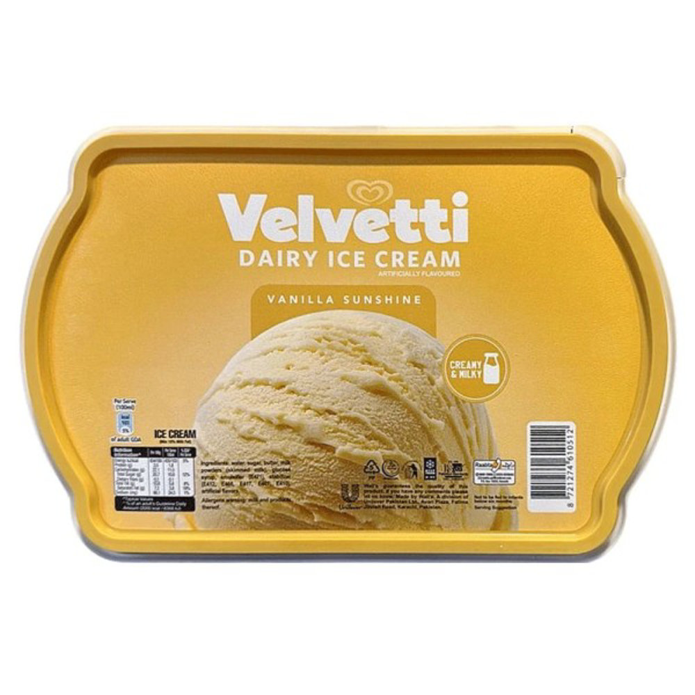 Picture of Wall's Velvetti Vanilla Ice Cream 1.3Ltr Bucket