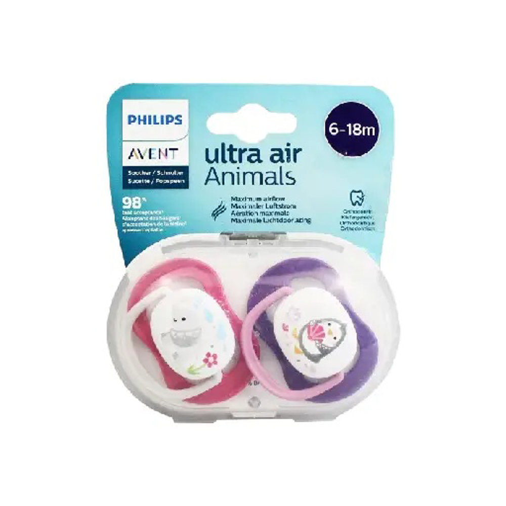 Picture of Philips Avent Ultra Air Animals Nipple 6-18m 2Pcs