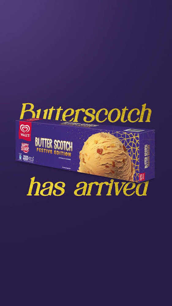 Picture of Wall's One Butter Scotch Ice Cream 725ML