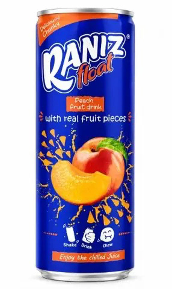 Picture of Raniz Peach Fruit Drink 240ML Can PK