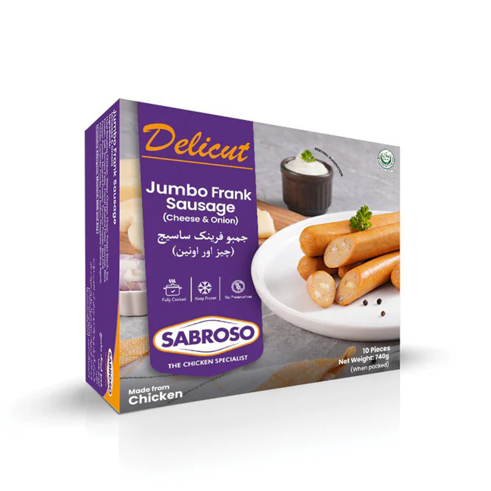 Picture of Sabroso Jumbo Frank Sausage Cheese & Onion 740GM
